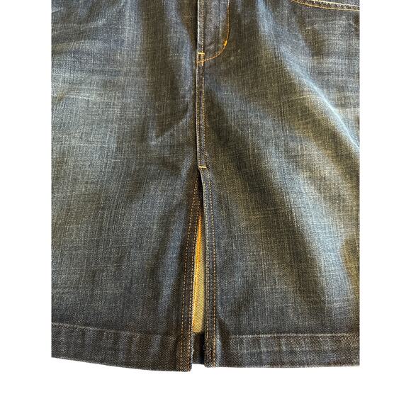 Citizens of Humanity Stretch Denim Skirt Size 30 | Knee-Length Dark Wash - Picture 9 of 14